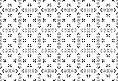 siyah ve beyaz vektör bitki süs için seramik