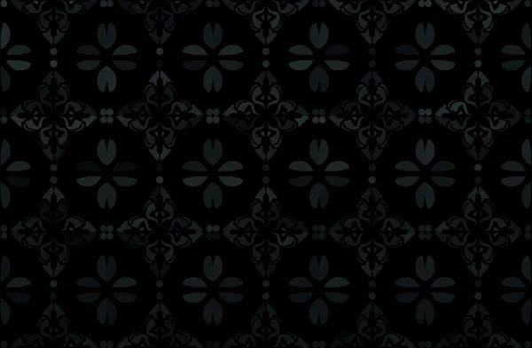 Μαύρο διάνυσμα floral φόντο — Διανυσματικό Αρχείο