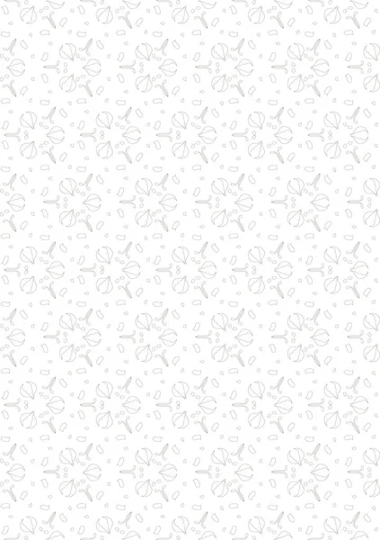 Ornamento vector floral blanco y negro para su diseño — Vector de stock