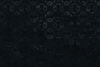 Tasarımınız için siyah vektör çiçek arka plan