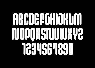 Modern yazı tipi. Basit tip yüz. Vektör tipografi çizim. Alfabe tasarım logo, yazı ve baskı için.