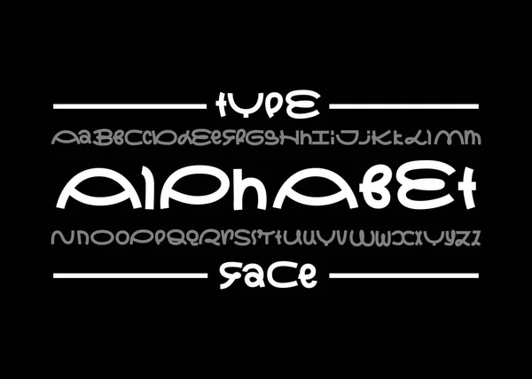Hat yazı tipi. Satır türü yüz. Vektör tipografi çizim. Alfabe tasarım logo, yazı ve baskı için.