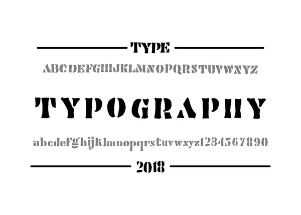 Gamla teckensnitt. Hand dras typ ansikte. Vektorillustration typografi. Alphabet design för logotyp, bokstäver och utskrifter. — Stock vektor