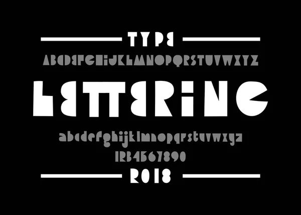 Modern yazı tipi. Basit tip yüz. Vektör tipografi çizim. Alfabe tasarım logo, yazı ve baskı için.