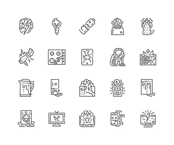 Egyszerű modern készlet készülékek ikonok. Prémium szimbólum gyűjtemény. Vektoros illusztráció. Vonal piktogram pack. Jogdíjmentes Stock Vektorok