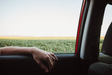 Alandaki araç penceresinden görünüm