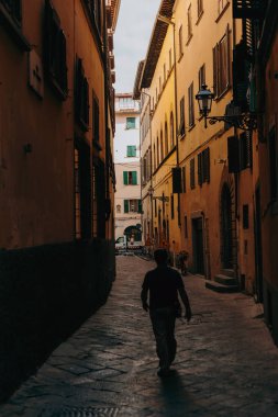 İtalya Floransa sokaklarında güzel ve tarihi mimarisi