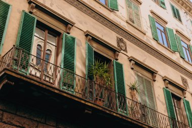 İtalya Floransa sokaklarında güzel ve tarihi mimarisi