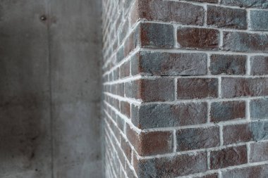 Grunge tarzı, doku, arka plan koyu kırmızı tuğla