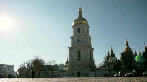 Kathedrale Der Heiligen Sophia Kyiv Orthodoxe Kirche Aus Dem Jahrhundert — Stockvideo