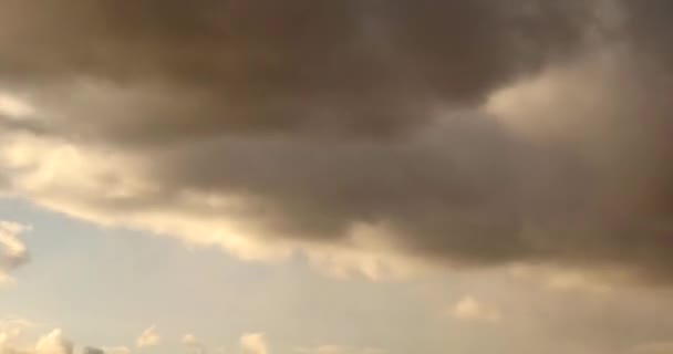 C4K 24P Nubes Noche Lapso Tiempo Cielo Azul Buenos Días — Vídeo de stock