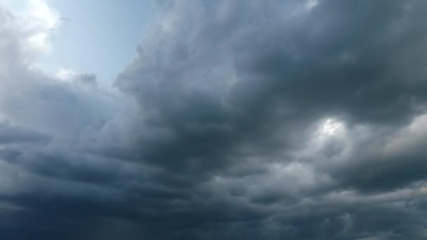 60P Time Lapse Nuvens Escuras Chuva Cobrindo Céu Ciclone Aproximando — Vídeo de Stock