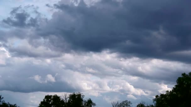 Time Lapse Dark Rainy Clouds Covering Sky Ciclone Aproximando — Vídeo de Stock