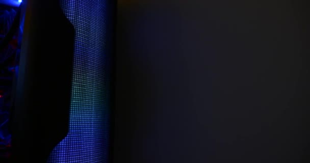 Led Lighting Ile Modern Bilgisayarın Çinde Şlemci Şlemcisinde Verimli Sıvı — Stok video