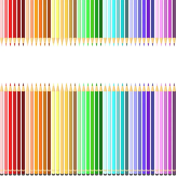 Colored pencils for decoration. Chancery Office School — Stock Vector