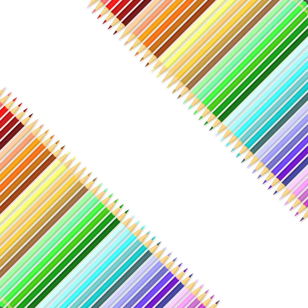 Crayons de couleur pour la décoration. École du Bureau de la chancellerie — Image vectorielle