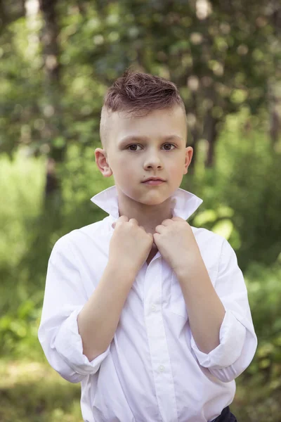 Ung Foto Manliga Modell Poserar Pojke Mode Porträtt — Stockfoto