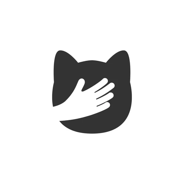 Ein Katzenlogo. Katzenkopf-Silhouette. Vektor — Stockvektor