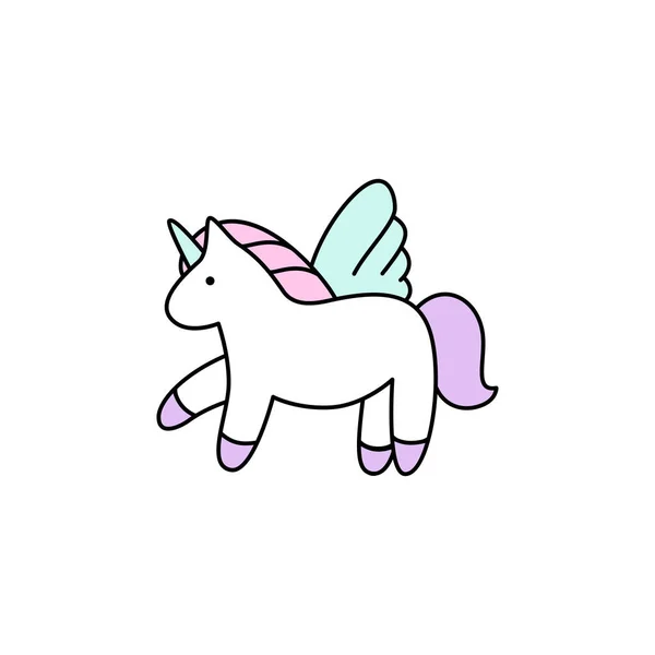 Unicorn. Vector illustration. Colorful icon. Cute unicorn — Stock Vector