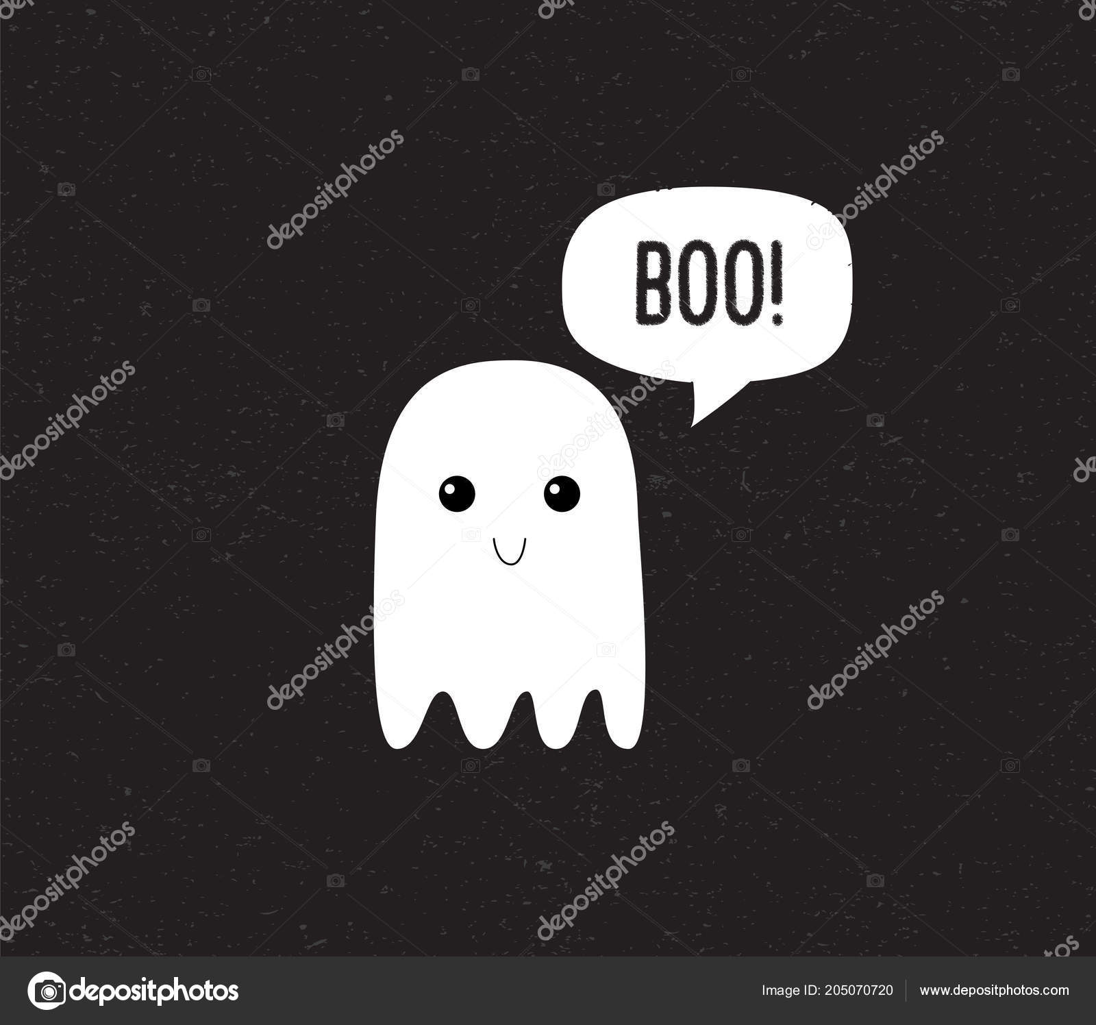 Bonito desenho animado halloween boo ghost