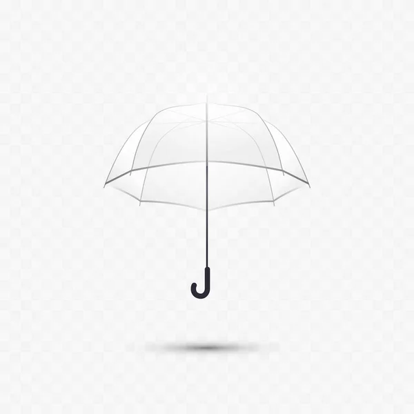 Transparent umbrella. Realistic transparent illustration. Vector icon — Stock Vector