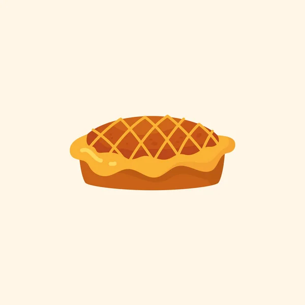 Icono de pastel de manzana. Tarta casera. Aislado. Vector — Archivo Imágenes Vectoriales