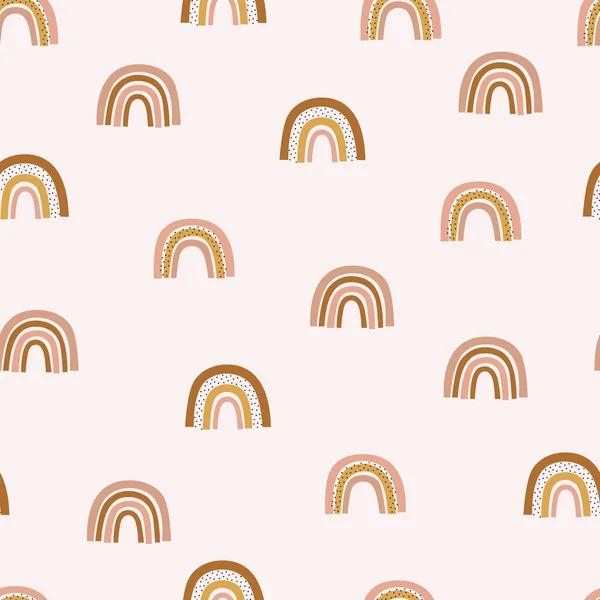 Pastel Pépinière Arc Ciel Fond Sans Couture Bébé Texture Arc — Image vectorielle