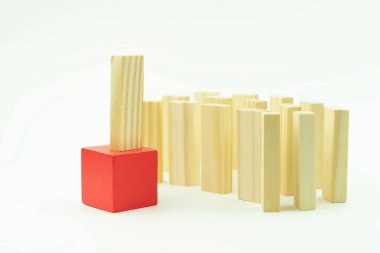 Liderlik, takım çalışması ve başarı konsepti tahta küplerde oynandı. Fotoğraf serileri