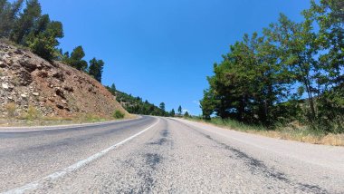 Boş otoyol kanyonu. Yüksek kalite fotoğraf