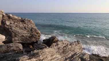 Günbatımı okyanus plajı. Yüksek kalite