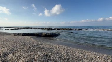 Günbatımı okyanus plajı. Yüksek kalite