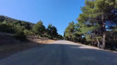 Kırsal toprak yol. Sahil yolu virajı. Boş viraj yolu. Yüksek kalite FullHD görüntüler.