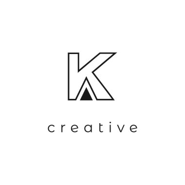 Set of Letter K logo design templates. Modern isolated Letter K icon symbol for brands and initials. Afabet letter K logo for business.