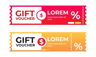 Renkli modern tasarımı olan hediye çeki şablonu indirimler, online alışveriş, mağaza promosyonları, özel teklifler ve dijital kuponlar için ideal..