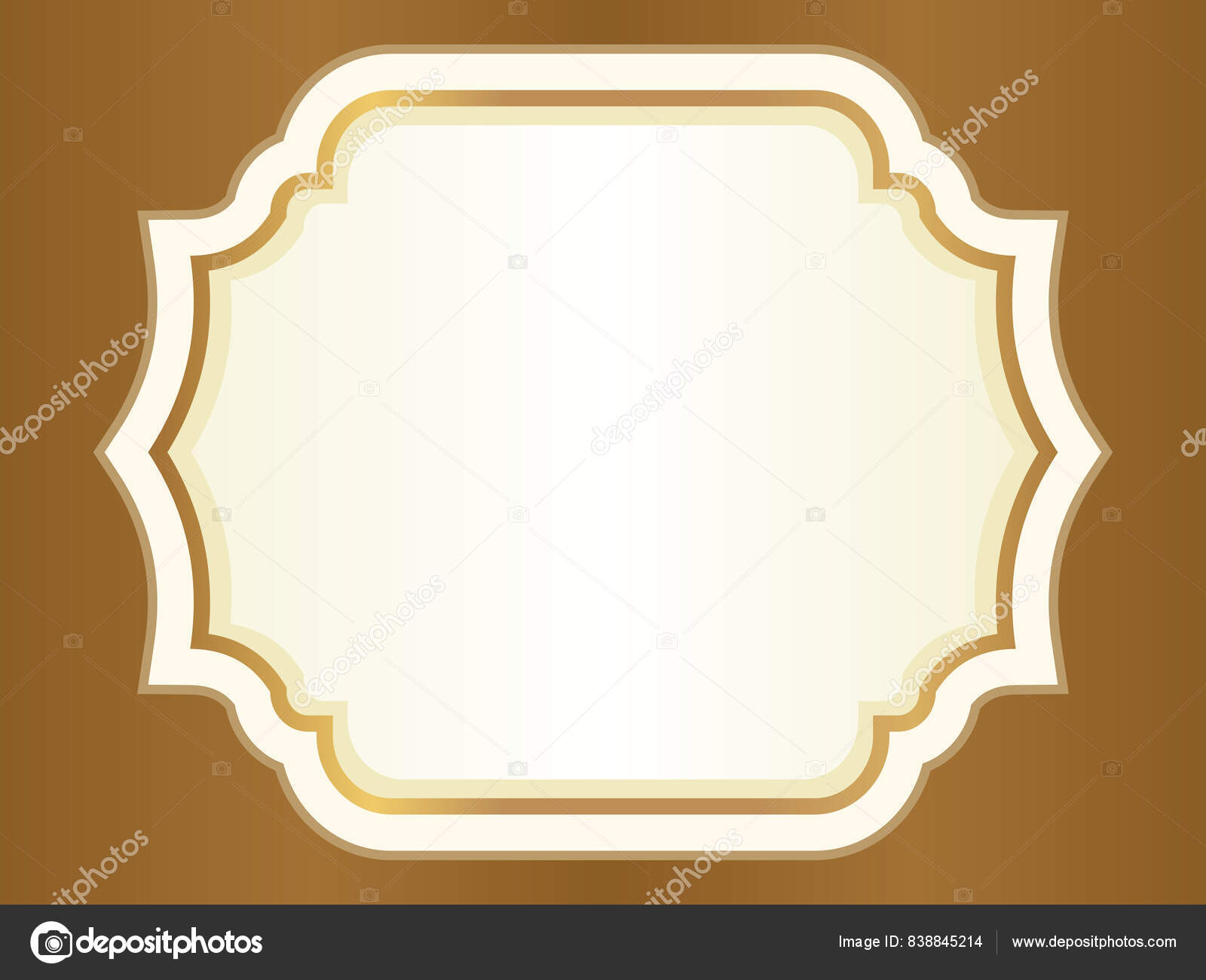 Marco Oro Clásico Con Borde Gradiente Suave Perfecto Para Etiquetas Vector  de stock #838845214 de ©bosskaido, image size:1600x1300