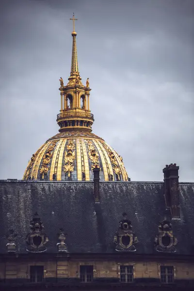 Zlatá Kopule Les Invalides Paříž Francie — Stock fotografie