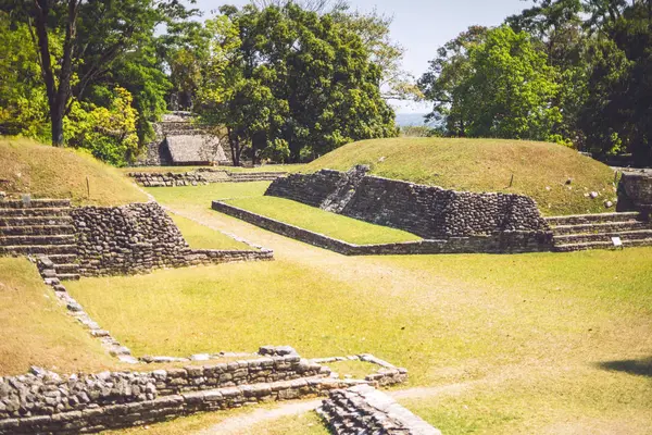 Veduta Della Straordinaria Piramide Maya Situata Nella Città Palenque Chiapas — Foto Stock