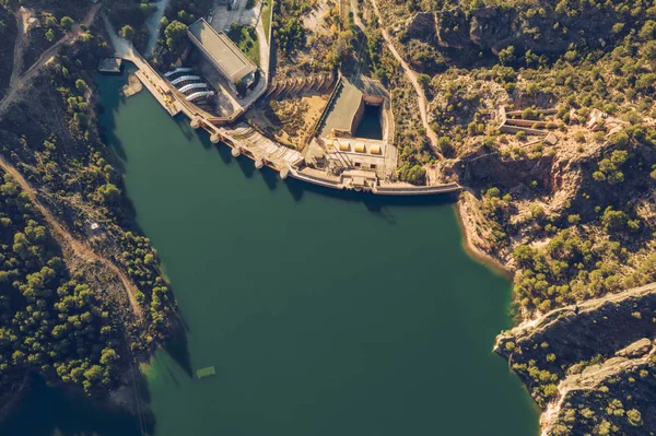 Cuenca Spanya Güneşli Bir Günde Muhteşem Sulak Arazi Tepe Manzarası — Stok fotoğraf