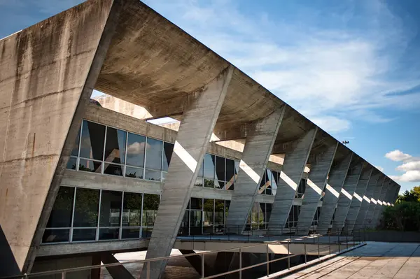 Vista Laterale Del Museo Arte Contemporanea Brasile — Foto Stock