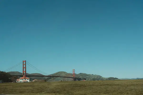 Famous Suspension Golden Gate Bridge San Francisco California Hilly Coast — Stock Photo, Image