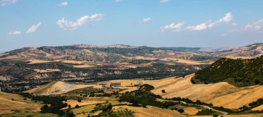 Appennini dağları panoramik manzara, Basilicata bölgesi, güney İtalya