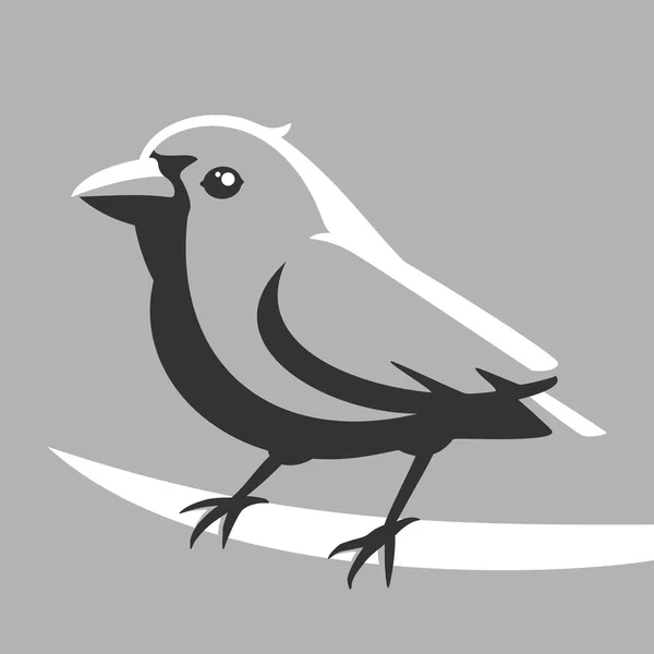 Vrabec pták skica světlo a stíny vektorové ilustrace — Stockový vektor