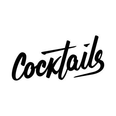 Tipografi, düğün işareti metin vektörü kokteyl illüstrasyonu