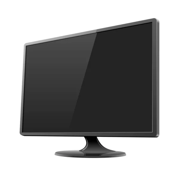Pantalla de pantalla negra pantalla de maqueta reflejar ilustración vectorial — Vector de stock