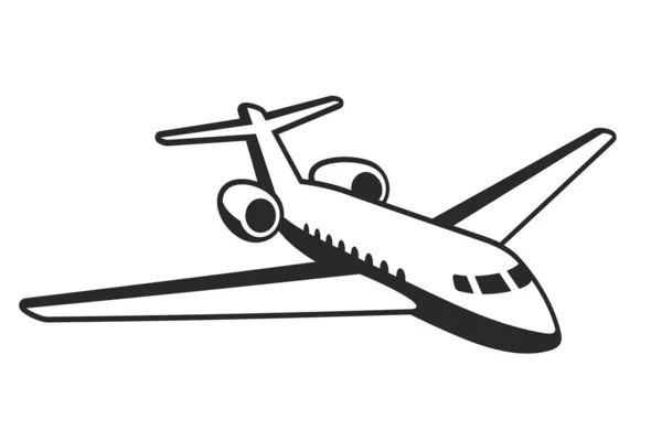Avión avión aerolínea logotipo etiqueta signo vector ilustración — Vector de stock