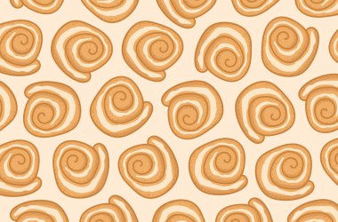 Tarçınlı rulo, tarçınlı, kremalı arka plan.