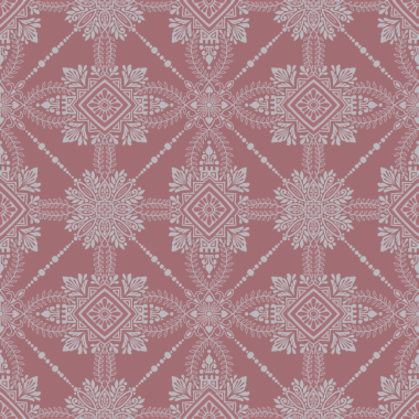 Kar taneleri ile vektör pürüzsüz desen ibikli İngiliz tarzı klasik duvar kağıdı arka planda gri açık kahverengi bordo.