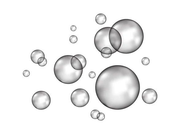 Boisson Effervescente Fizz Bulles Air Eau Oxygène Gazeuses Sous Eau — Image vectorielle