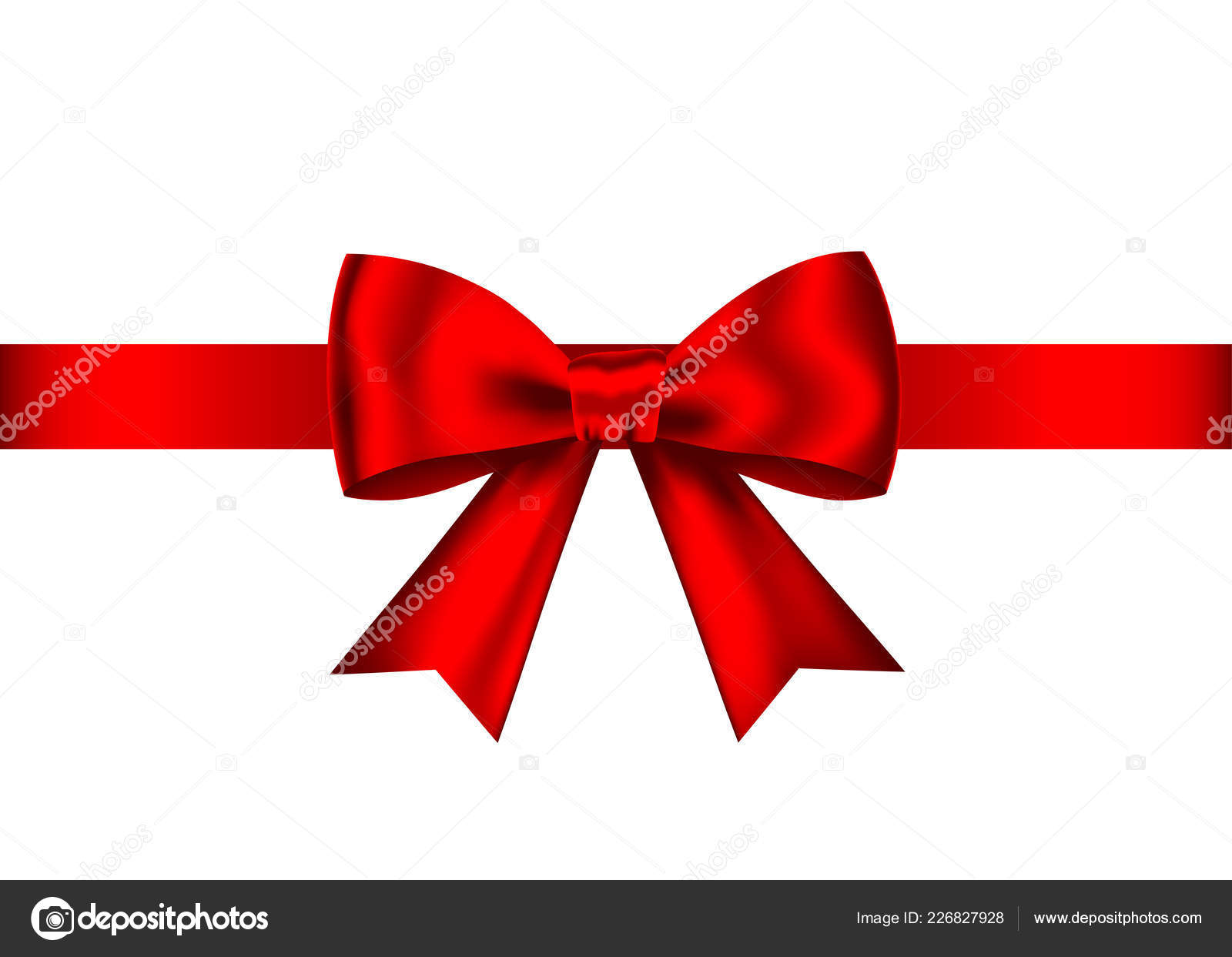 Poster Red ribbon bow 