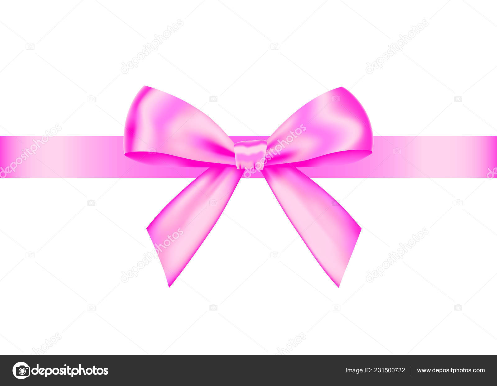 Poster Red and gold vector gift bow and ribbon 